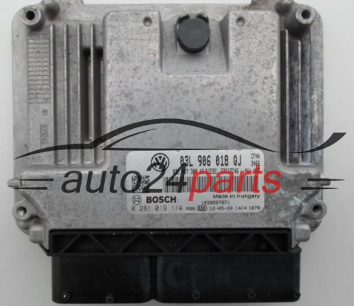 MOTORSTEUERGERÄT ECU STEUERGERAT SKODA YETI 2.0 TDI BOSCH 0 281 019 114,  03L 906 018 QJ