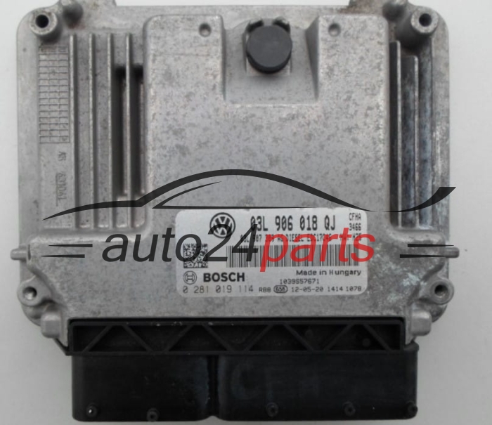MOTORSTEUERGERÄT ECU STEUERGERAT SKODA YETI 2.0 TDI BOSCH 0 281 019 114,  03L 906 018 QJ