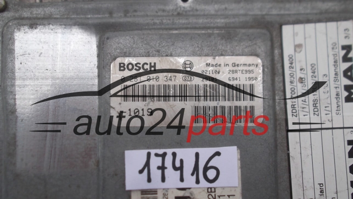 ECU CENTRALITA DE MOTOR MAN 218 CV BOSCH 0 281 010 347, 0281010347, L32 2102, 51.11616-7151, 51116167151