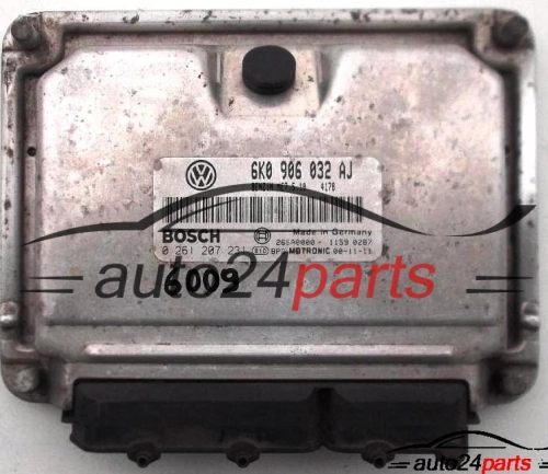 MOTORSTEUERGERÄT ECU STEUERGERAT SEAT CORDOBA IBIZA 1.4 BOSCH 0 261 207 231, 0261207231, 6K0 906 032 AJ, 6K0906032AJ 