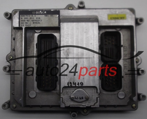 KOMPUTER STEROWNIK SILNIKA BMW 2.0 D B 281 011 416, B281011416, 281011416, 4892213, Y 281 A 10 972, Y281A10972, 281A10972, EDC 7C1-4.1 - 12419