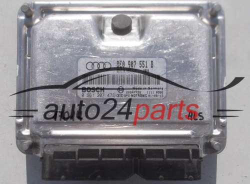 KOMPUTER STEROWNIK SILNIKA AUDI A4 A6 3.0 V6 BOSCH 0 261 207 473, 0261207473, 8E0 907 551 B, 8E0907551B