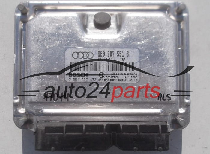 KOMPUTER STEROWNIK SILNIKA AUDI A4 A6 3.0 V6 BOSCH 0 261 207 473, 0261207473, 8E0 907 551 B, 8E0907551B