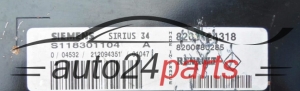 KOMPUTER STEROWNIK SILNIKA RENAULT SCENIC 1.6 8200124318, S118301104 A, S118301104A, SIRIUS 34