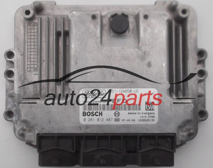MOTORSTEUERGERÄT ECU STEUERGERÄT FORD FOCUS 1.6 TDCI BOSCH 0 281 012 487,  FoMoCo 7M51-12A650-UD