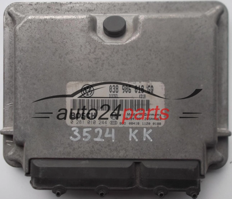 KOMPUTER STEROWNIK SILNIKA VW VOLKSWAGEN GOLF 1.9 TDI 038906018GQ, 038 906 018 GQ, BOSCH 0281010244, 0 281 010 244 DIESEL KD18 28SA4163