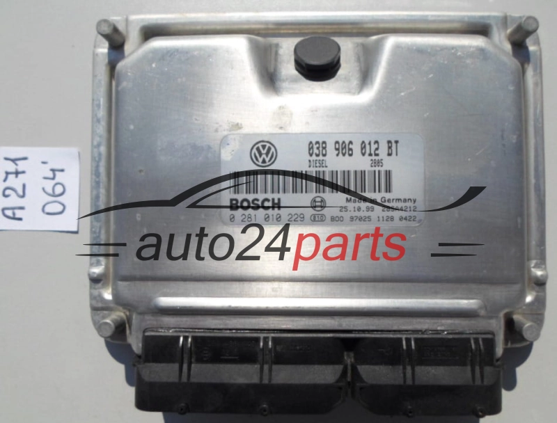 Sterownik silnika SEAT LEON TOLEDO 1.9 TDI AHF 038906012BT BOSCH 0281010229 DIESEL EDC15UM+ 2805 28SA4212 - 051 064 6617 8596