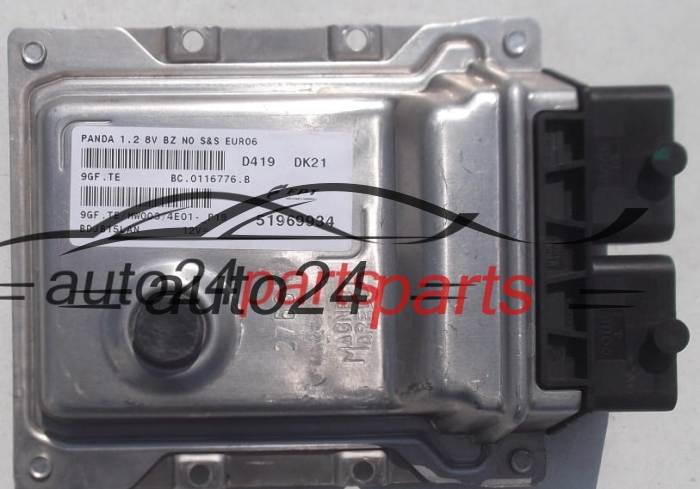 ECU CENTRALITA DE MOTOR FIAT PANDA 1.2 MAGNETI MARELLI 9GF.TE,  FPT 51969934, BC.0116776.B