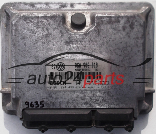 KOMPUTER STEROWNIK SILNIKA VW VOLKSWAGEN GOLF IV 1.8, BOSCH 0 261 204 438, 0261204438, 06A 906 018, 06A906018