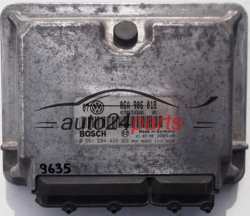 KOMPUTER STEROWNIK SILNIKA VW VOLKSWAGEN GOLF IV 1.8, BOSCH 0 261 204 438, 0261204438, 06A 906 018, 06A906018