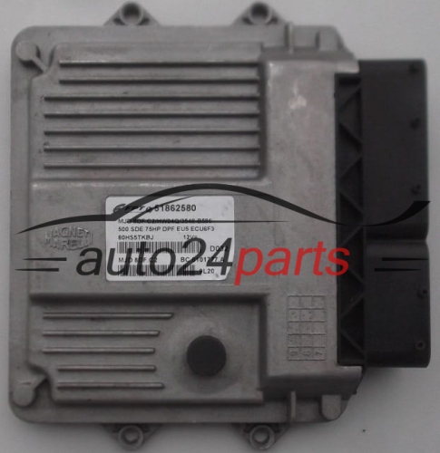 CALCULATEUR MOTEUR FIAT 500 1.3 MJTD MAGNETI MARELLI MJD 8DF.C2, FPT 51862580, BC.0101777.A