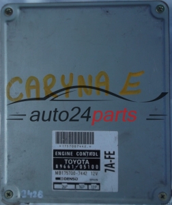ECU CENTRALITA DE MOTOR TOYOTA CARINA 1.8 7A-FE 89661-05100 8966105100 MB175700-7442 MB1757007442