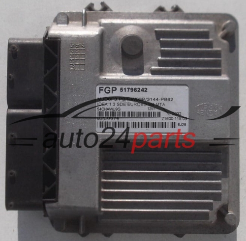 CALCULATEUR MOTEUR FIAT GRANDE PUNTO IDEA 1.3 SDE MAGNETI MARELLI MJD 6F3.PB,  FGP 51796242