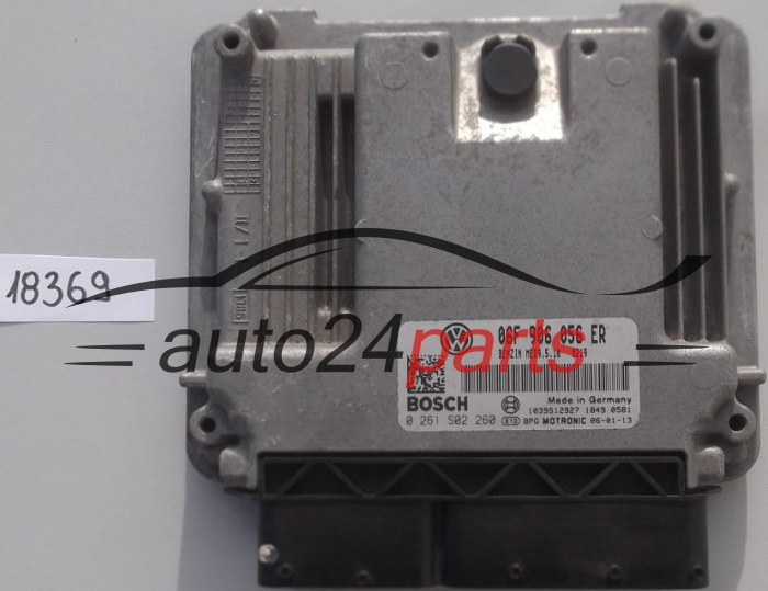 KOMPUTER STEROWNIK SILNIKA SKODA OCTAVIA 2.0 FSI BOSCH 0 261 S02 260, 0261S02260, 06F 906 056 ER, 06F906056ER, MED9.5.10 