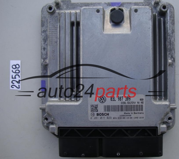 KOMPUTER STEROWNIK SILNIKA VW VOLKSWAGEN GOLF PASSAT 2.0 TDI BOSCH 0 281 015 029, 0281015029, 03L 907 309, 03L907309, EDC17CP14