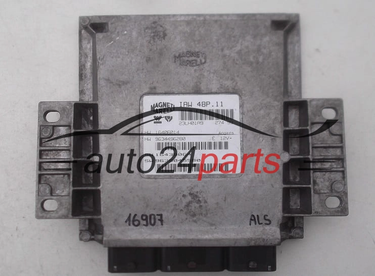 KOMPUTER STEROWNIK SILNIKA PEUGEOT 406 2.0 MAGNETI MARELLI IAW 48P.11, IAW48P11, HW 16406014 9634496280, SW 16439064 9639045580