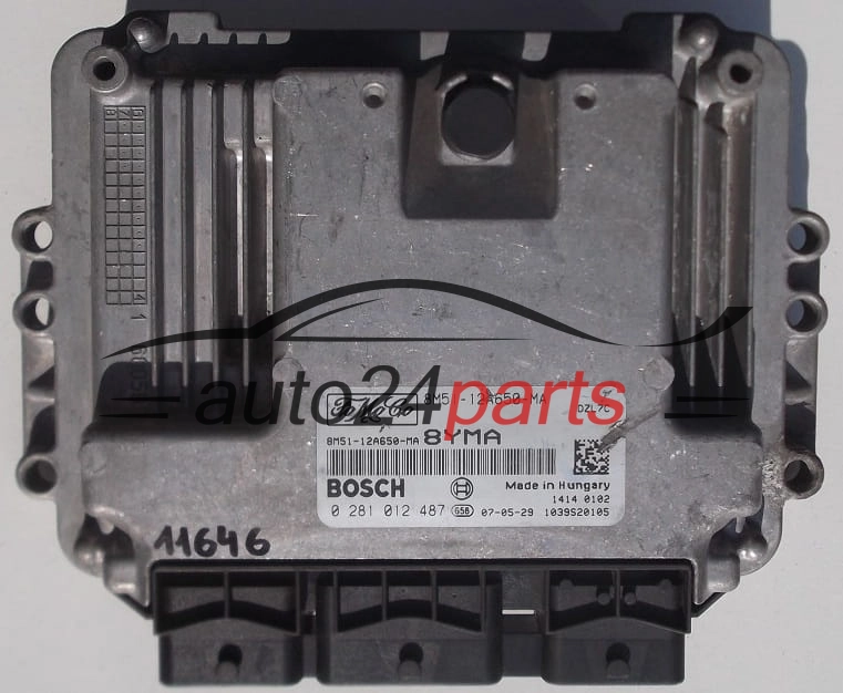 KOMPUTER STEROWNIK SILNIKA FORD FOCUS 1.6 TDCI BOSCH 0 281 012 487,  FoMoCo 8M51-12A650-MA