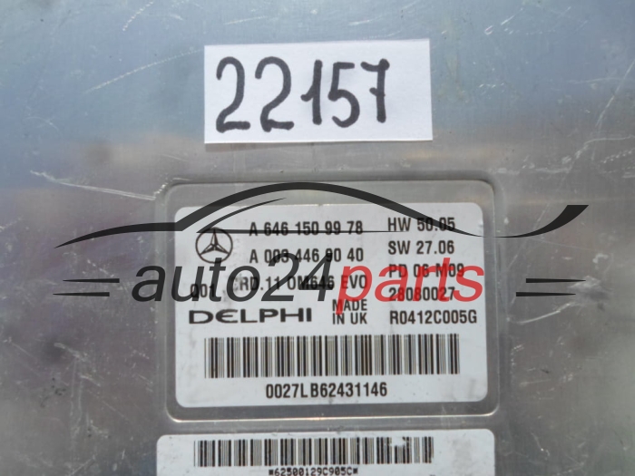 KOMPUTER STEROWNIK SILNIKA MERCEDES W211 CRD.11 DELPHI 28080027, A 646 150 99 78, A6461509978, A 003 446 90 40, A0034469040