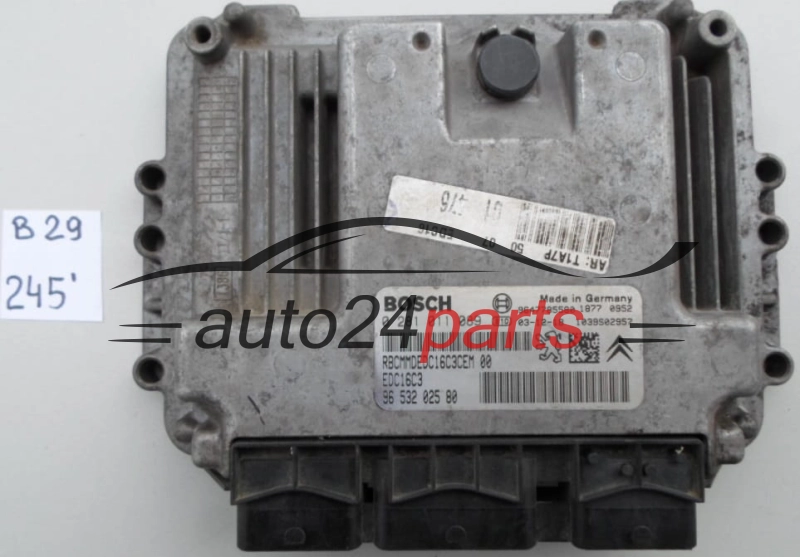 KOMPUTER STEROWNIK SILNIKA PEUGEOT 206 1.4 TDI BOSCH 0 281 011 089, 0281011089, 96 532 025 80, 9653202580 