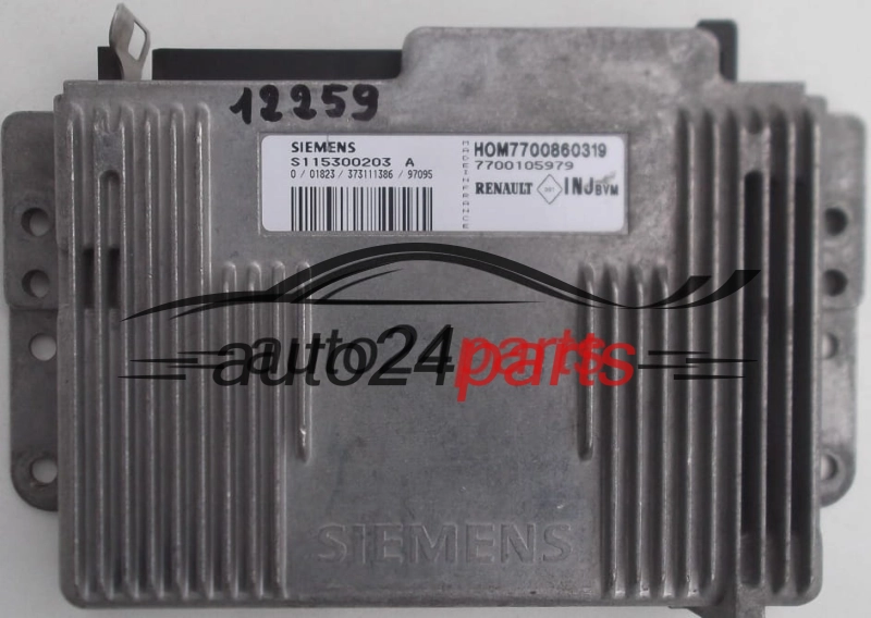 KOMPUTER STEROWNIK SILNIKA RENAULT MEGANE SCENIC 1.6 SIEMENS S115300203A, HOM7700860319, 7700105979 INJBVM