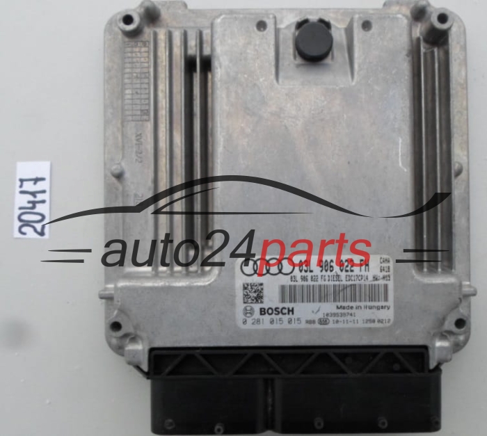 KOMPUTER STEROWNIK SILNIKA AUDI 2.0 TDI BOSCH 0 281 015 015, 0281015015, 03L 906 022 FH, 03L906022FH, EDC17CP14 