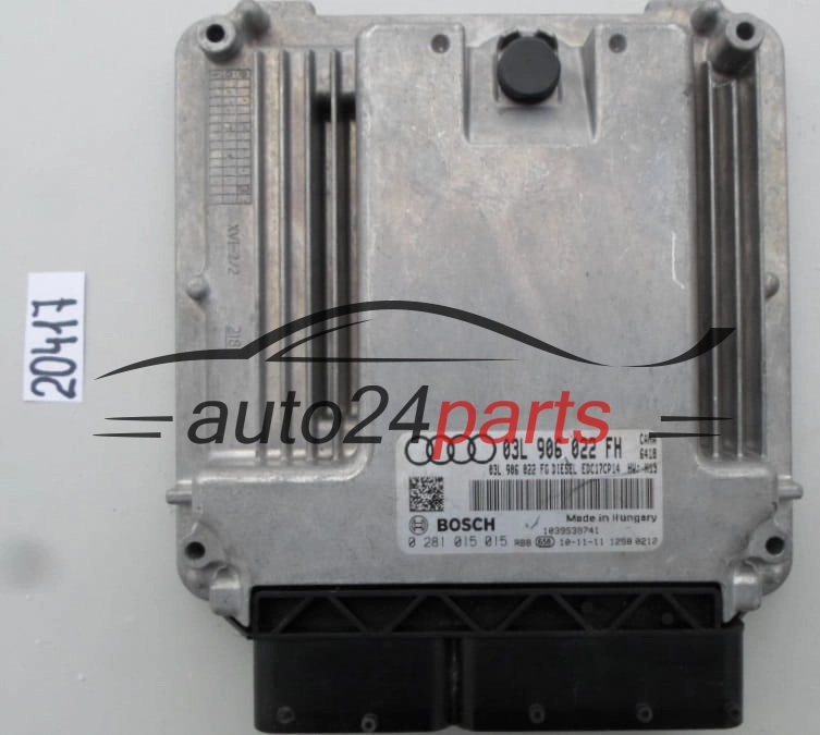 KOMPUTER STEROWNIK SILNIKA AUDI 2.0 TDI BOSCH 0 281 015 015, 0281015015, 03L 906 022 FH, 03L906022FH, EDC17CP14 
