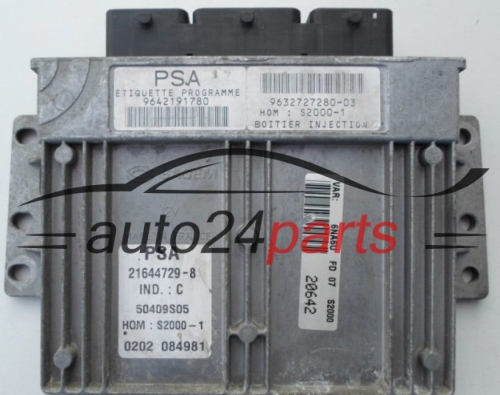 CALCULATEUR MOTEUR CITROEN XSARA PICASSO 1.8 Sagem 21644729-8, PSA 9642191780, 9632727280-03