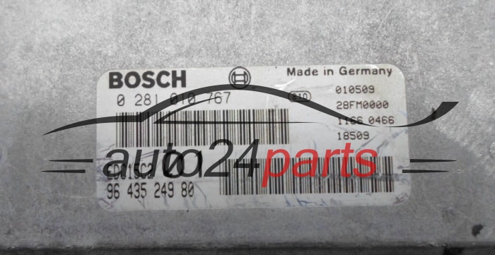 ECU CENTRALITA DE MOTOR  PEUGEOT 206 2.0 HDI BOSCH  96 435 249 80