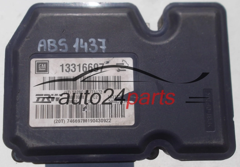 ABS POMPA I STEROWNIK OPEL INSIGNIA GM 13316697, TRW 16817008 C2, 16312208-G, 16312208G