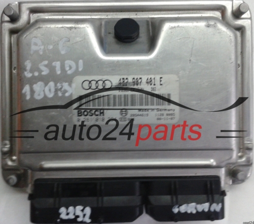 MOTORSTEUERGERÄT ECU STEUERGERÄT AUDI A6 2.5 TDI 4B2907401E, 4B2 907 401 E, BOSCH 0 281 010 394, 0281010394, DIESEL EDC15UM+ D02