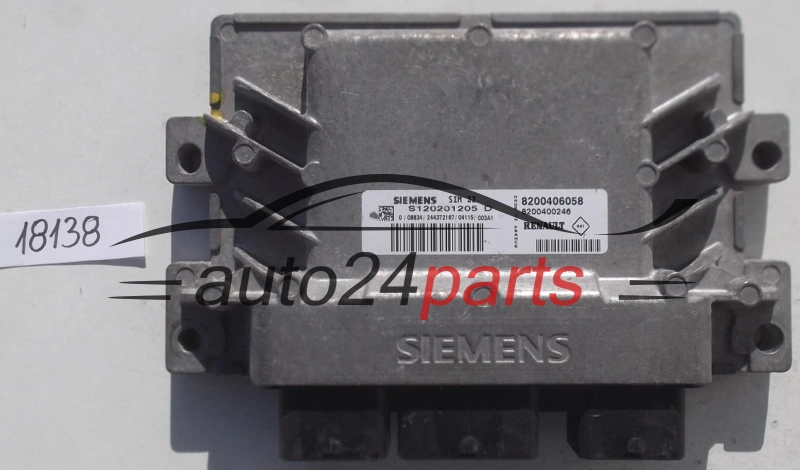 KOMPUTER STEROWNIK SILNIKA RENAULT CLIO 1.2 SIEMENS S120201205 D, S120201205D SIM32, 8200406058