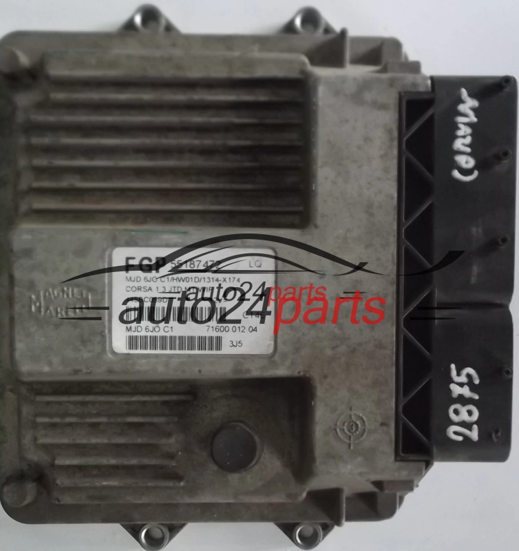 KOMPUTER STEROWNIK SILNIKA OPEL CORSA 1.3 CDTI MAGNETI MARELLI MJD 6JO.C1, MJD6JOC1, MJD6J0C1, FGP 55187472 LQ, 71600.012.04, 7160001204