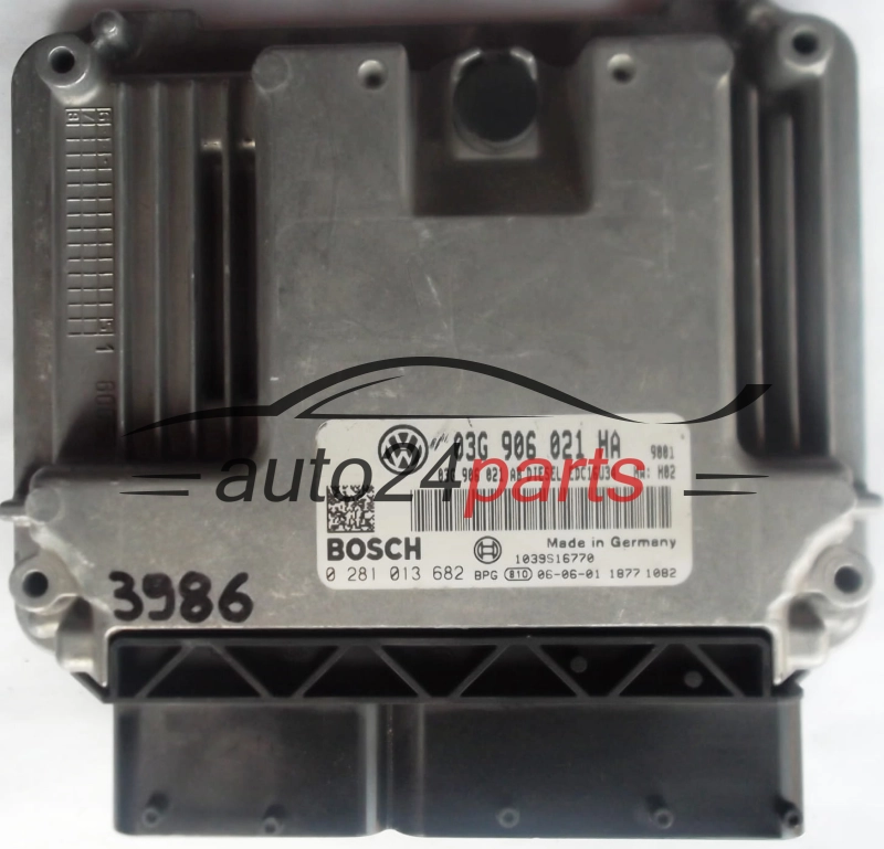 KOMPUTER STEROWNIK SILNIKA VW VOLKSWAGEN GOLF 1.9 TDI 03G906021HA, 03G 906 021 HA, 03G906021AB, 03G 906 021 AB, BOSCH 0281013682, 0 281 013 682, DIESEL EDC16U34 9001 1039S16770