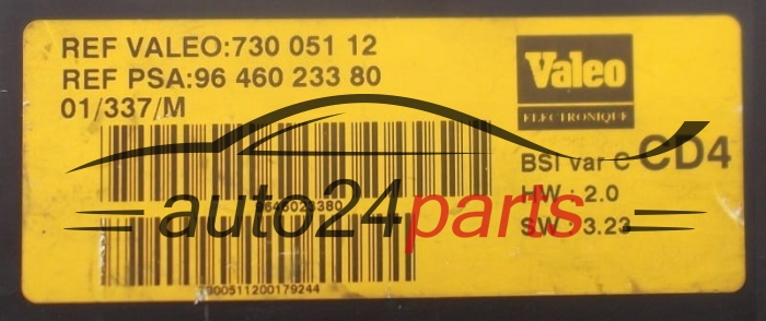 KOMFORTSTEUERGERÄT BSI PEUGEOT VALEO 730 051 12,  96 460 233 80