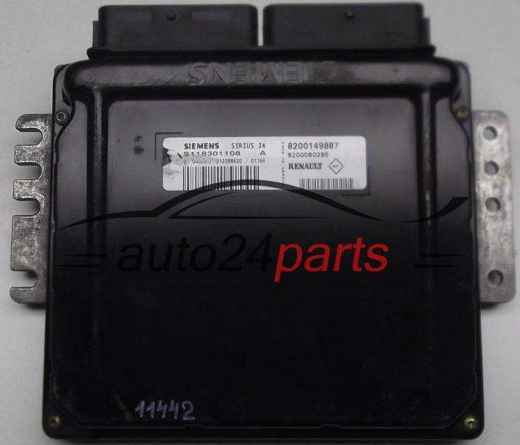 KOMPUTER STEROWNIK SILNIKA RENAULT SCENIC 1.6 S118301108 A, S118301108A, 8200149887 - 
