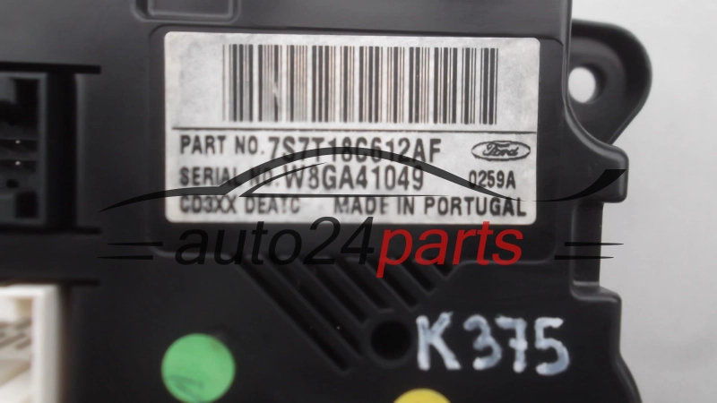 PANEL OGRZEWANIA STEROWNIK NAWIEWU REGULATOR KLIMATRONIK FORD S-MAX FORD MONDEO 2007 7S7T18C612AF
