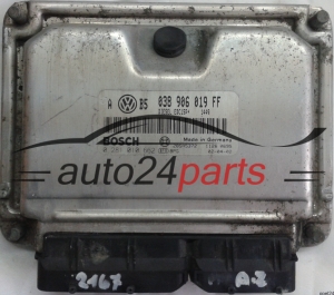 MOTORSTEUERGERÄT ECU STEUERGERÄT VW VOLKSWAGEN GOLF 1.9 TDI ATD 038906019FF, 038 906 019 FF, BOSCH 0 281 010 662, 0281010662, DIESEL EDC15P+ 1449, 28SA5372