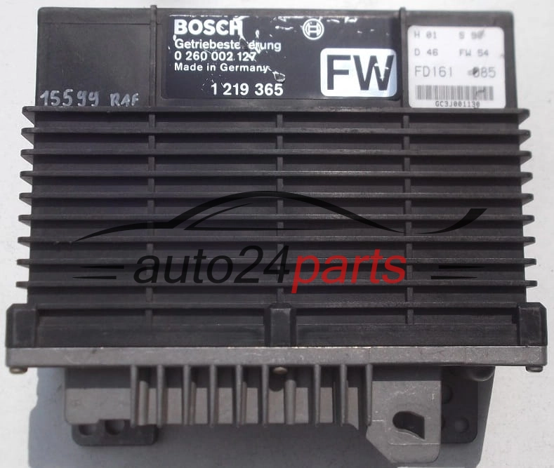 STEROWNIK SKRZYNI AUTOMATYCZNEJ BMW BOSCH 0 260 002 127, 0260002127, 1 219 365 FW, 1219365FW, 1219365