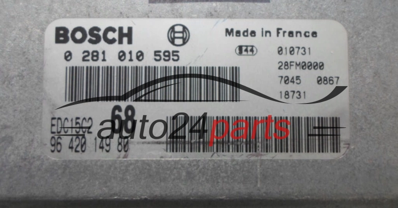 MOTORSTEUERGERÄT ECU STEUERGERÄT CITROEN XSARA PICASSO 2.0 HDI BOSCH 0 281 010 595