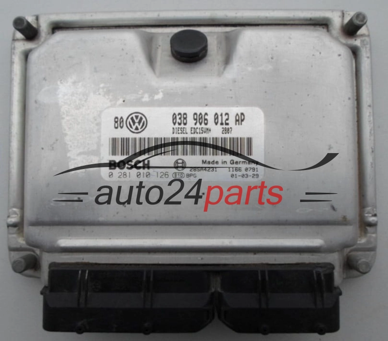 CALCULATEUR MOTEUR VW VOLKSWAGEN GOLF 1.9 TDI BOSCH 0 281 010 126,  038 906 012 AP