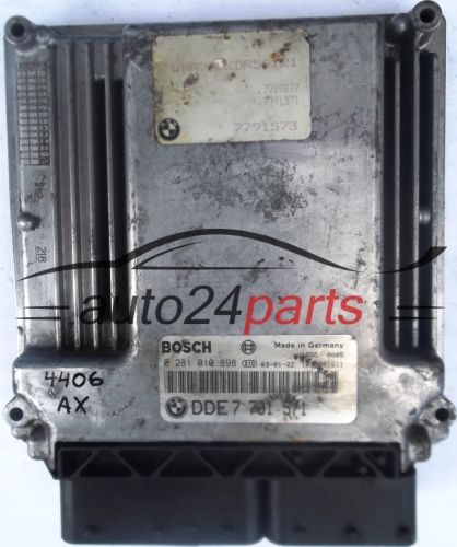MOTORSTEUERGERÄT ECU STEUERGERAT BMW E65 730 3.0 DIESEL BOSCH 0281010898, 0 281 010 898, DDE 7701571, 7 701 571, DDE7701571