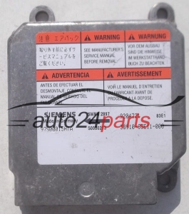 CALCULATEUR AIRBAG OPEL AGILA SIEMENS 5WK4 2897, 5WK42897, 38910-83E11-000, 3891083E11000 