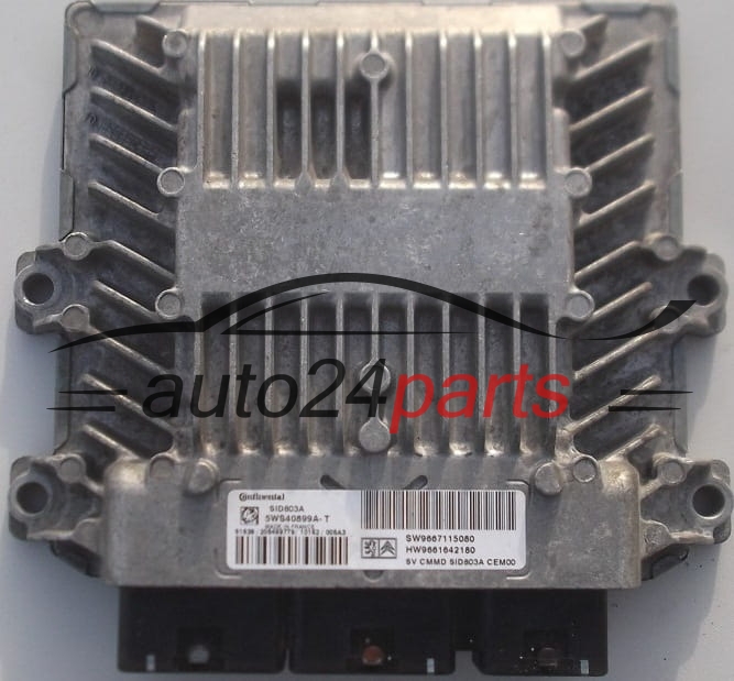 MOTORSTEUERGERÄT ECU STEUERGERÄT  CITROEN PEUGEOT 2.0 HDI CONTINENTAL 5WS40899A-T,  SW 9667115080
