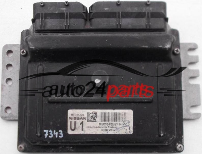 MOTORSTEUERGERÄT ECU STEUERGERÄT NISSAN MICRA K12 1.0 MEC32-020 U1 E3 3410 MEC32020