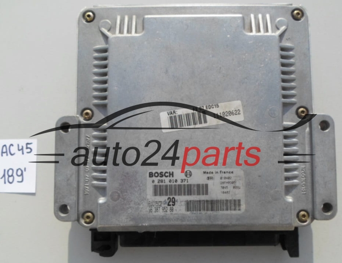 KOMPUTER STEROWNIK SILNIKA CITROEN C5 2.2 HDI BOSCH 0 281 010 371,  96 387 952 80