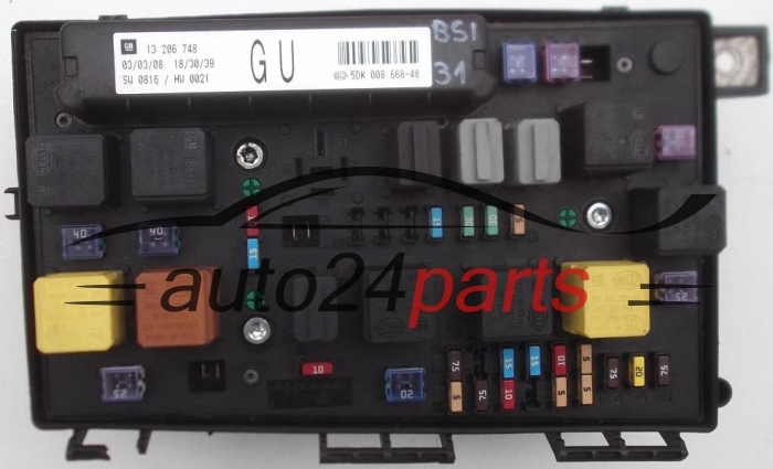 CAJA ELECTRICA DE FUSIBLES Y RELES OPEL ASTRA H ZAFIRA B OPEL GM 13206748 GU HELLA 5DK 008 668-48