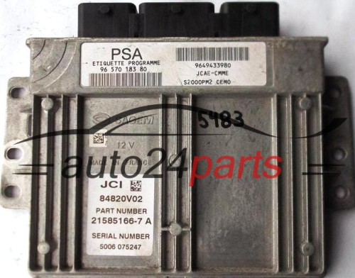 Calculateur Moteur CITROEN C2 1.4 Sagem 21585166-7 A,  PSA 96 570 183 80