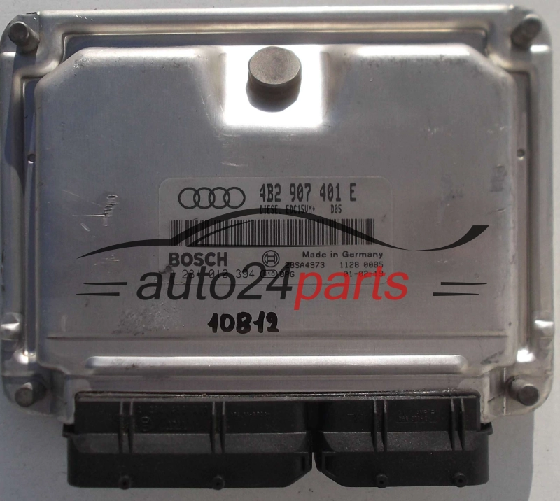 KOMPUTER STEROWNIK SILNIKA AUDI A6 2.5 TDI 4B2907401E, 4B2 907 401 E, BOSCH 0 281 010 394, 0281010394, DIESEL EDC15UM+ D02