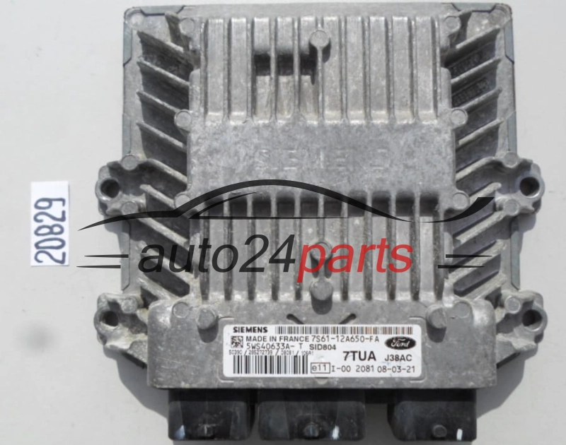 KOMPUTER STEROWNIK SILNIKA FORD FUSION 1.4 TDCI SIEMENS 5WS40633A-T 5WS40633AT SID804, 7S6112A650FA, 7S61-12A650-FA 7TUA