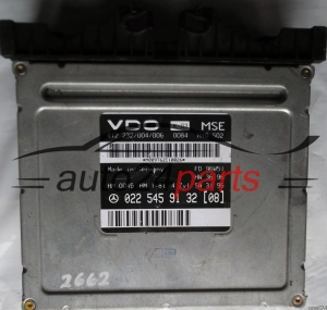 ECU CENTRALITA DE MOTOR MERCEDES W202 S202 C-KLASS C180 A0225459132 (08), A 022 545 91 32 (08), 0225459132, VDO 412 232/004/006, 412 232/004/006